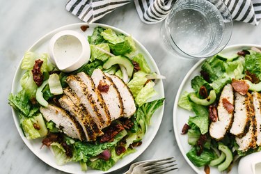chicken breast on salad Healthy Chicken Recipes