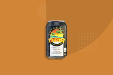Reed's Zero Sugar Moscow Mule on orange background