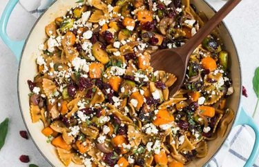 Sweet Potato Pasta with Brussels Sprouts recipe