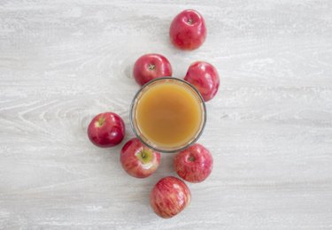 Fresh red apple juice