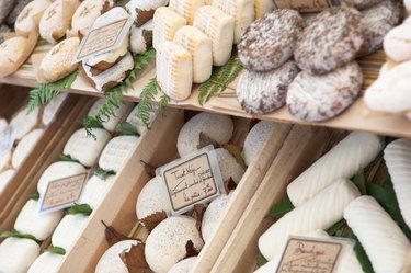 cheese shop with variety of cheeses