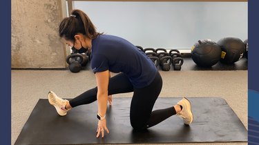 Move 2: Dynamic Half-Kneeling Hamstring Stretch