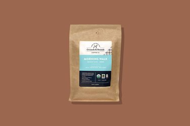 A bag of Grounds & Hounds Coffee