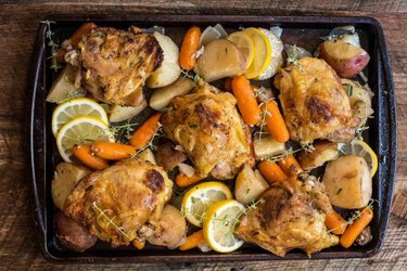 Crock Pot Lemon Garlic Chicken and Veggies