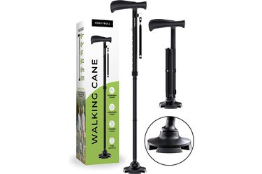 Honeybull walking cane, one of the best canes to use after a hip replacement