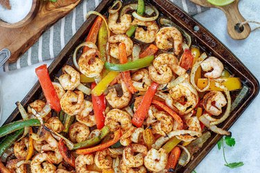 Sheet Pan Shrimp Fajitas